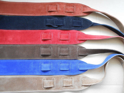 Beautiful UK Made Genuine Suede Guitar Strap